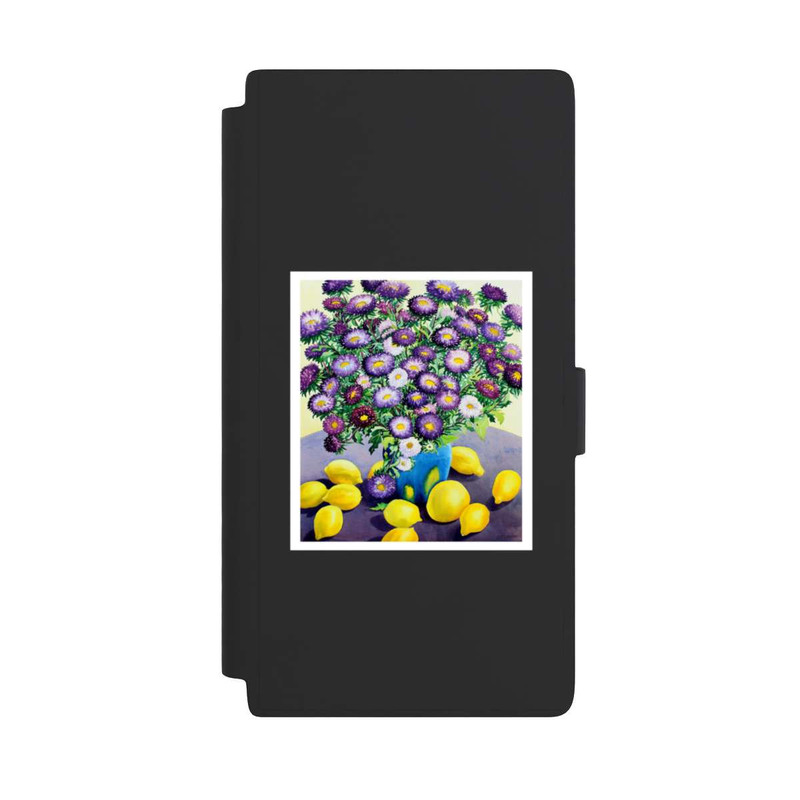 Galaxy S24 Ultra NIVOflip Purple Asters and Lemons by Christopher Ryland