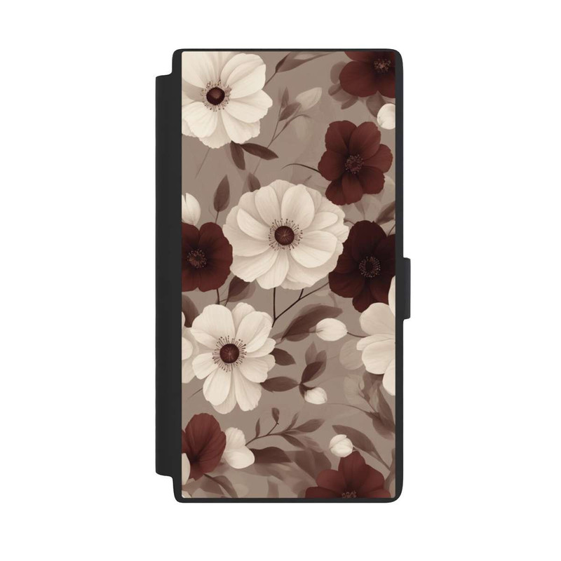 Galaxy S24 Ultra NIVOflip Negative Flower Bordeaux White with AI