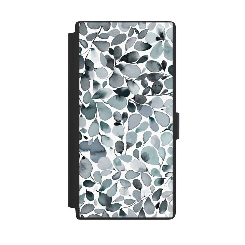 Galaxy S24 Ultra NIVOflip Eukalyptus Aquarell Blätter Grau