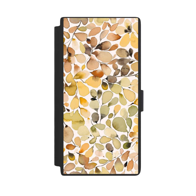 Galaxy S24 Ultra NIVOflip Eukalyptus Aquarellblätter Braun Herbst