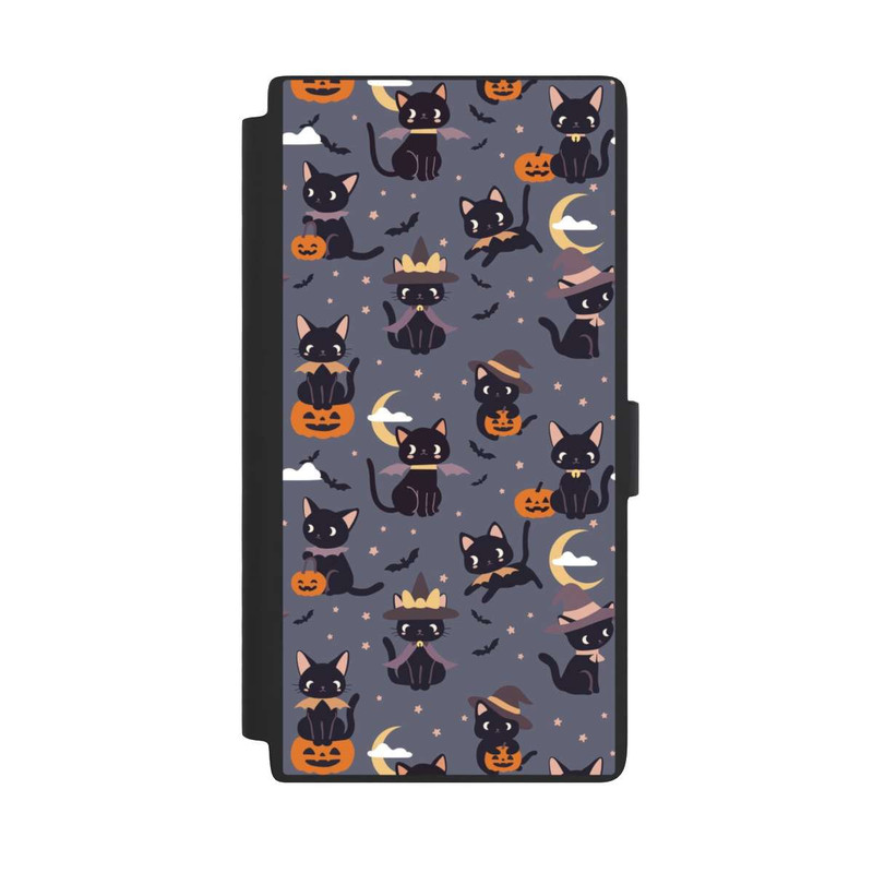 Galaxy S24 Ultra NIVOflip Cute Halloween Witch Cats and Pumpkins