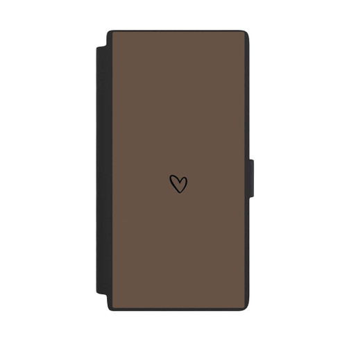 Samsung Galaxy S24 Ultra NIVOflip Herz Minimalistisch Braun