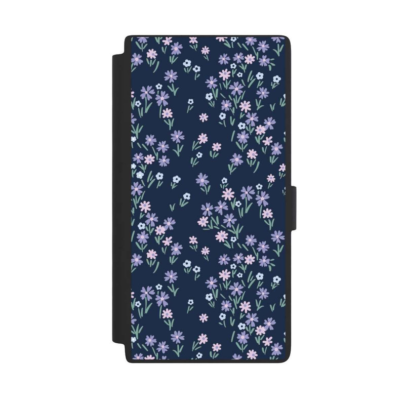 Galaxy S24 Ultra NIVOflip Dark Blue Floral Theme