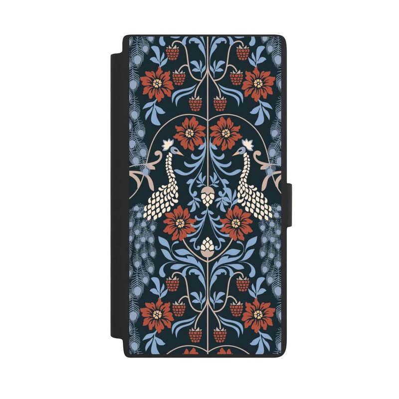 Galaxy S24 Ultra NIVOflip Vintage Peacock Garden Arts and Crafts Floral Dark