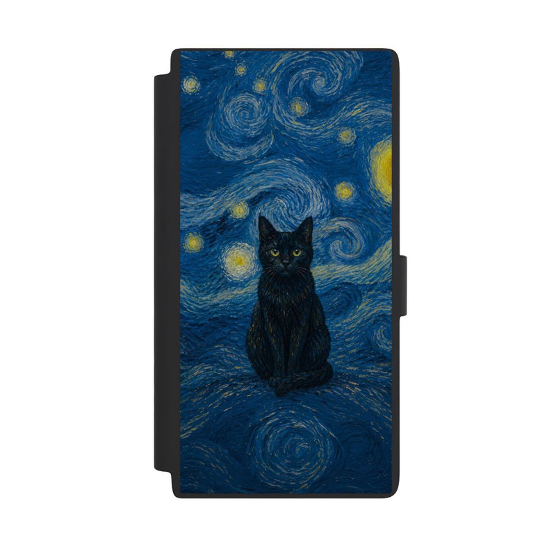 Galaxy S24 Ultra NIVOflip La Nuit étoilée de Vincent van Gogh avec un chat avec l'IA