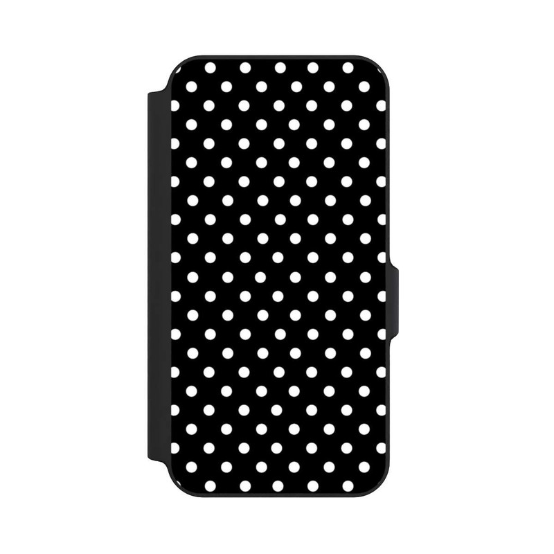 Galaxy S23 FE NIVOflip Confettis blancs sur fond noir