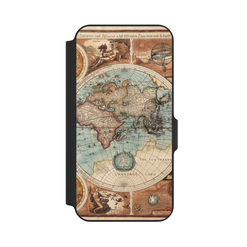 Galaxy S23 FE NIVOflip Vintage Weltkarte