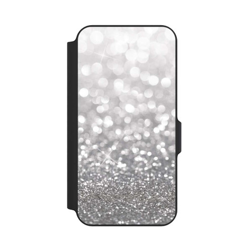 Samsung Galaxy S23 FE NIVOflip Pluie de Paillettes Argentées Look