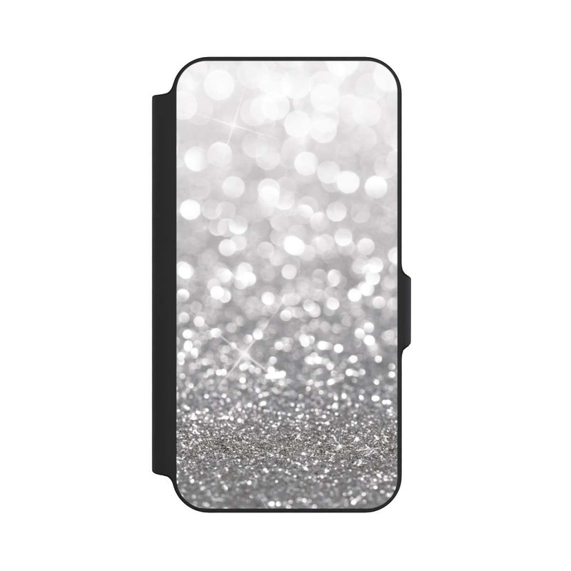 Galaxy S23 FE NIVOflip Pluie de Paillettes Argentées Look