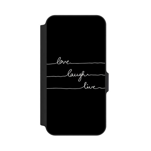 Samsung Galaxy S23 FE NIVOflip Love Laugh Live blanc/noir