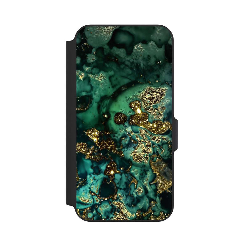 Galaxy S23 FE NIVOflip Cyan Glitzer Marmorlook
