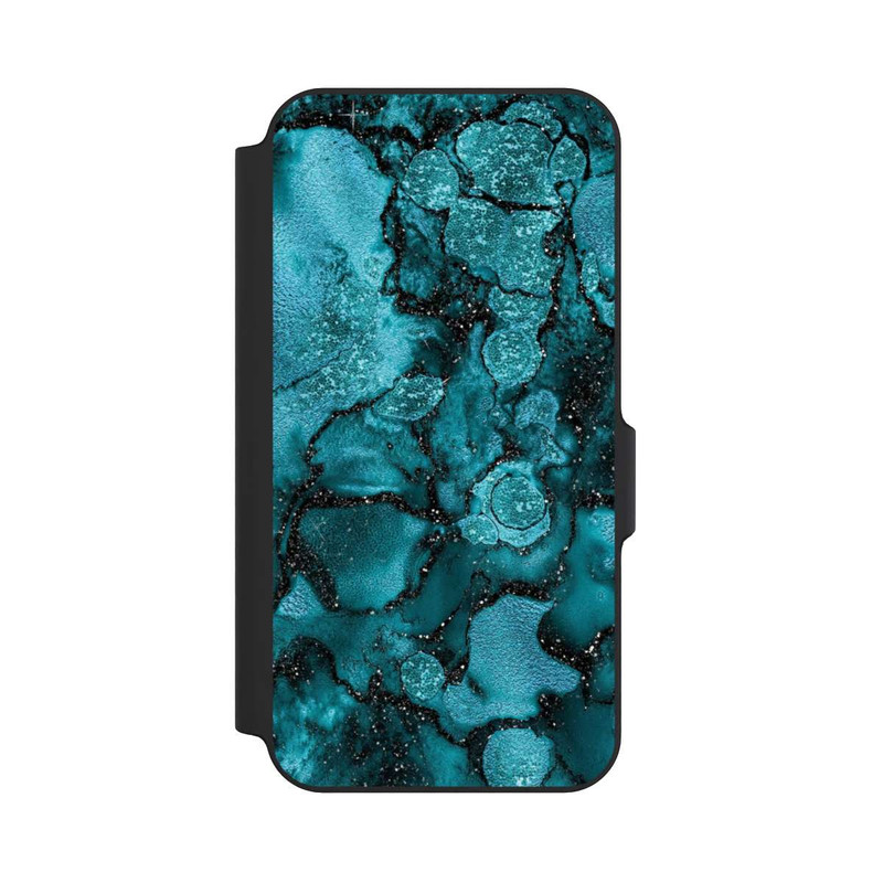 Galaxy S23 FE NIVOflip  Blauer Glitzerlook