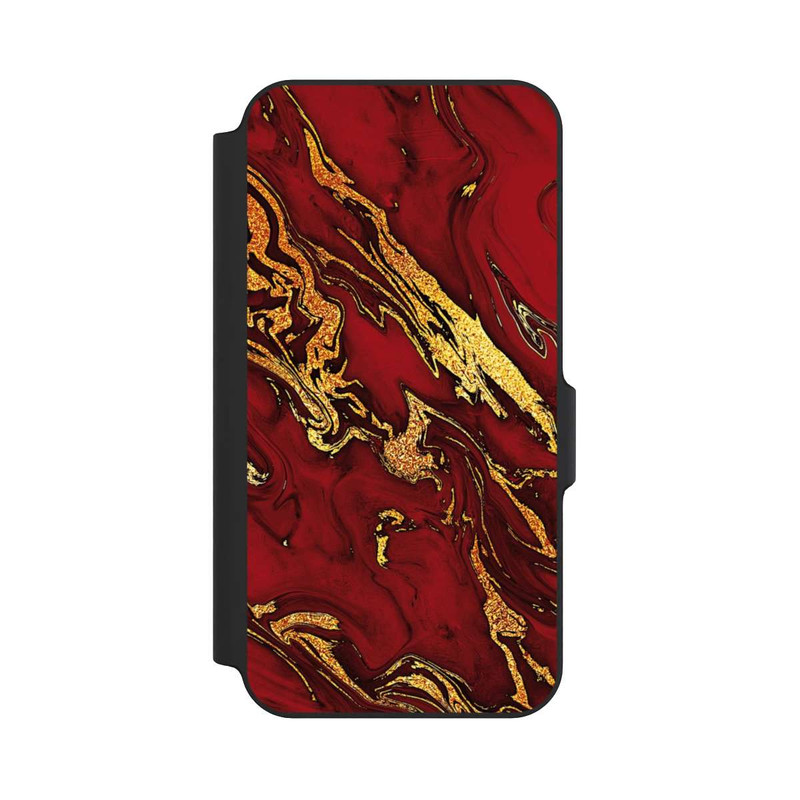 Galaxy S23 FE NIVOflip Red Gold Marble Look