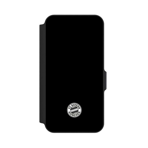 Samsung Galaxy S23 FE NIVOflip Logo FCB Classique Petit - Blanc sur Fond Noir