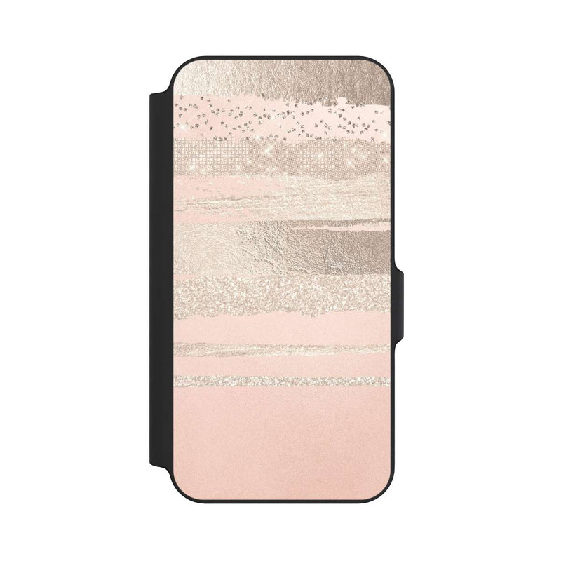 Galaxy S23 FE NIVOflip Glitzerschichten (Rosé/Silver) Glitterlook