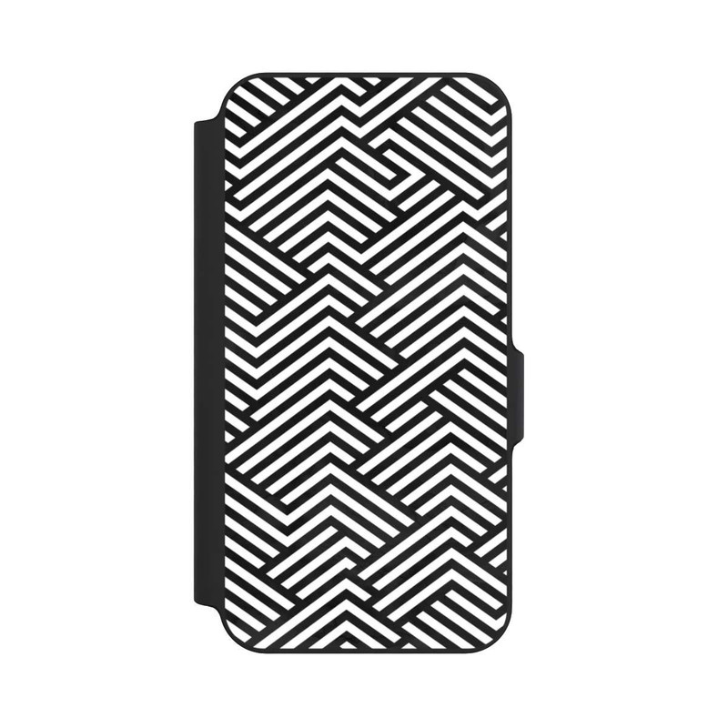 Galaxy S23 FE NIVOflip Schwarz und Weiß ZigZag