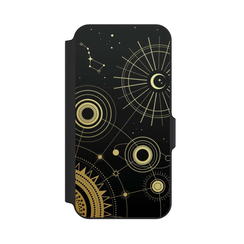 Galaxy S23 FE NIVOflip Le noir et l'or semblent abstraits