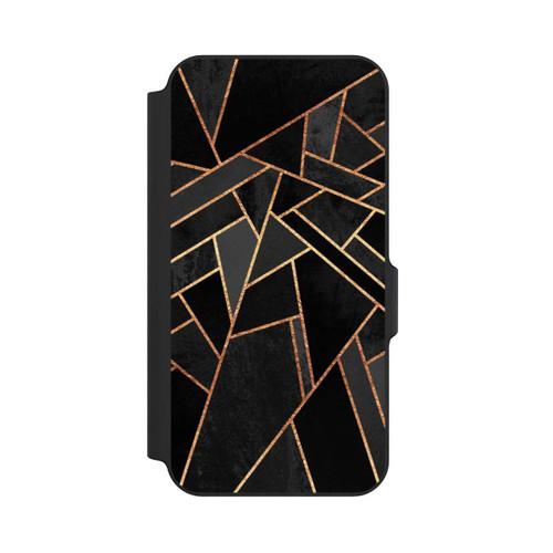 Samsung Galaxy S23 FE NIVOflip Schwarze Nacht Gold Druck