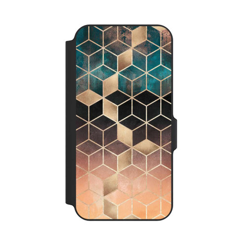 Samsung Galaxy S23 FE NIVOflip Cubes de rêve imprimé doré