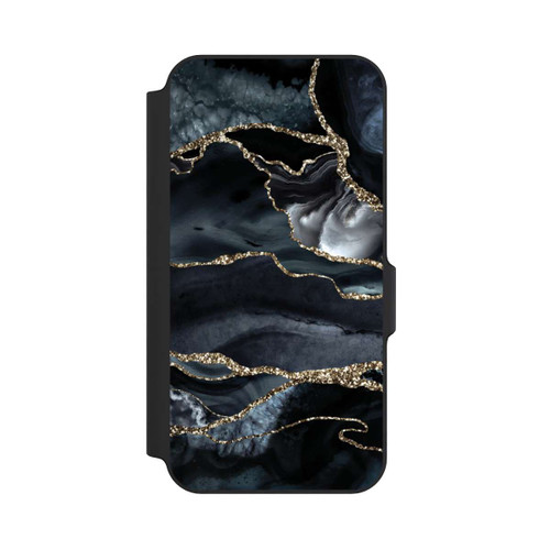 Samsung Galaxy S23 FE NIVOflip Or marbré foncé Aspect pailleté