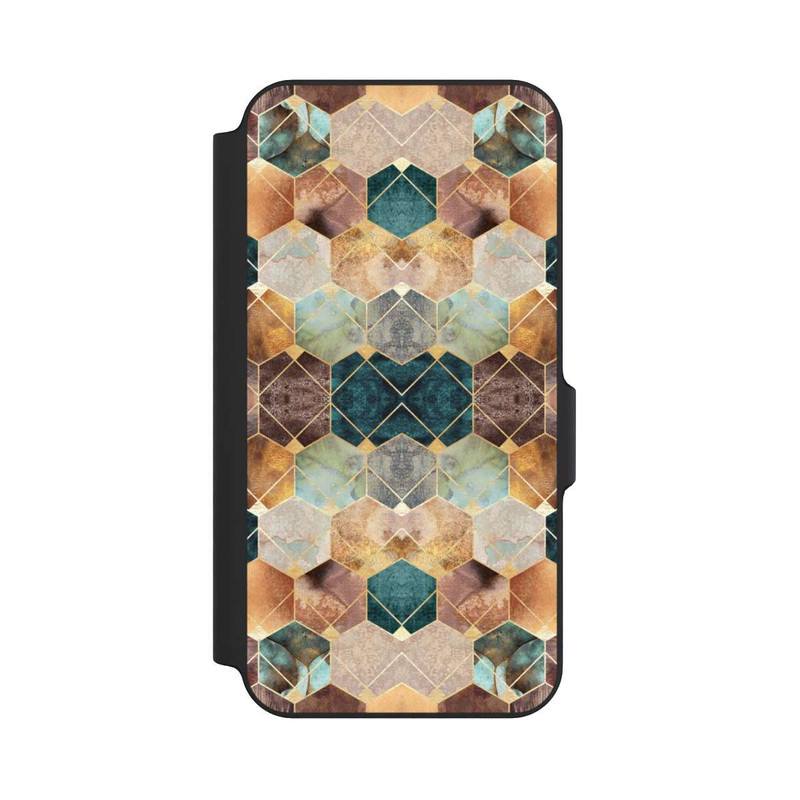 Galaxy S23 FE NIVOflip Hexagones et diamants naturels