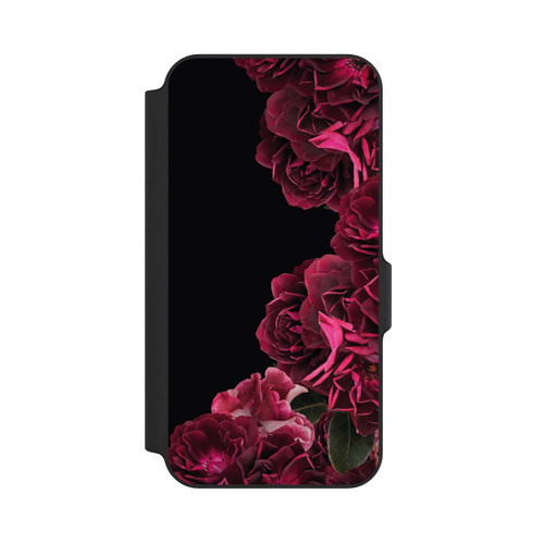 Samsung Galaxy S23 FE NIVOflip Vintage Rosen auf Schwarz