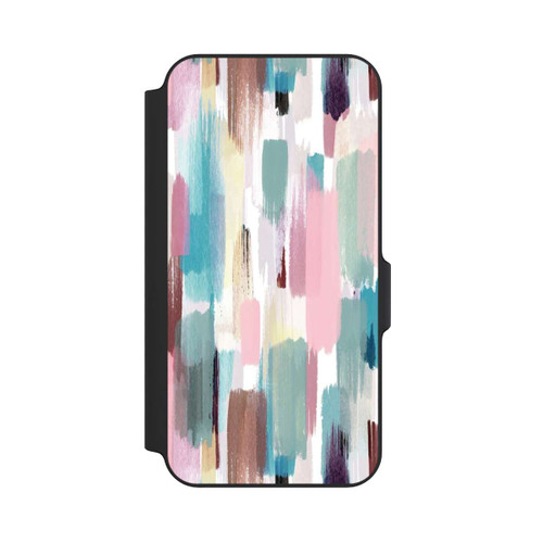 Samsung Galaxy S23 FE NIVOflip Coups de pinceau abstraits Nuances pastel