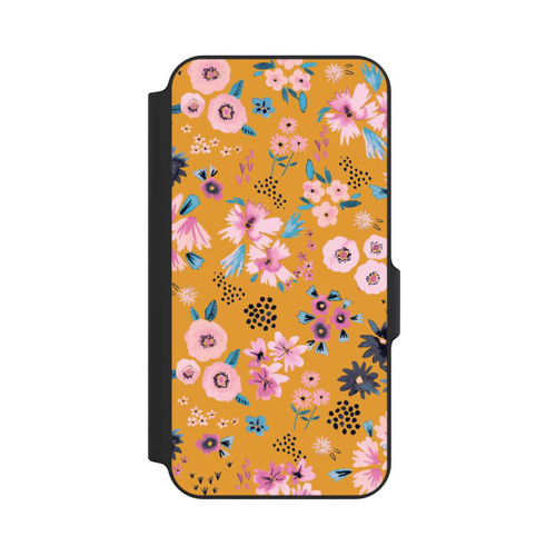Samsung Galaxy S23 FE NIVOflip Petites Fleurs Jaune Moutarde