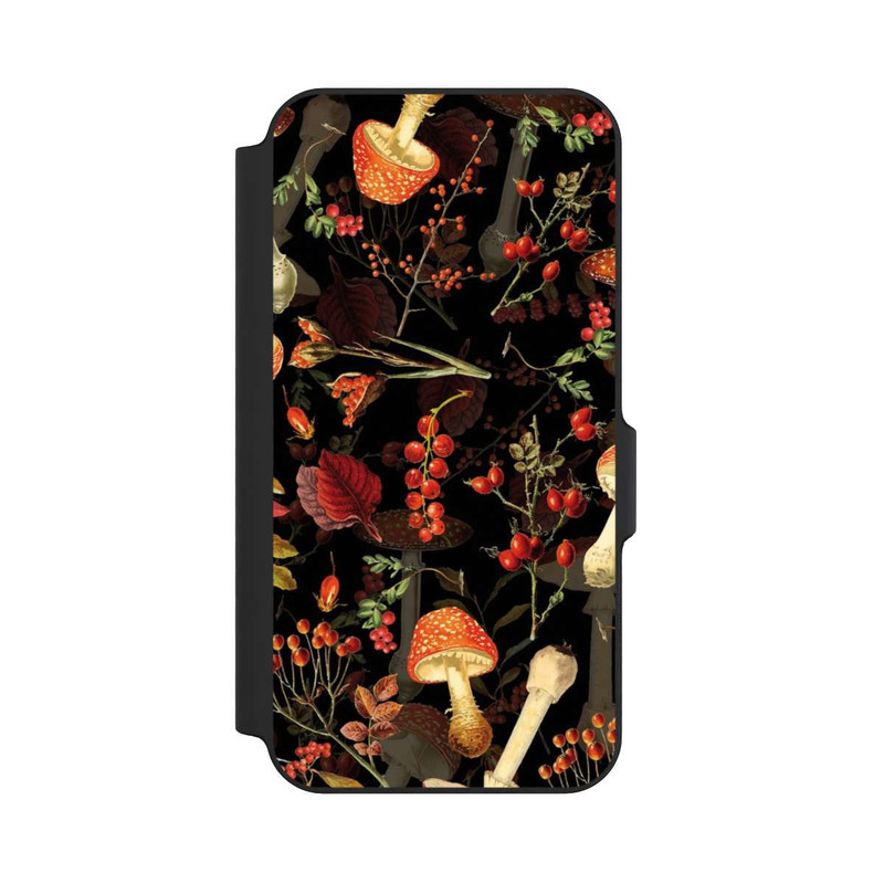 Galaxy S23 FE NIVOflip Mushroom Pattern Black