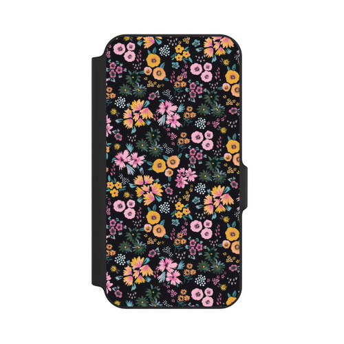 Samsung Galaxy S23 FE NIVOflip Petites Fleurs colorées Noir 2