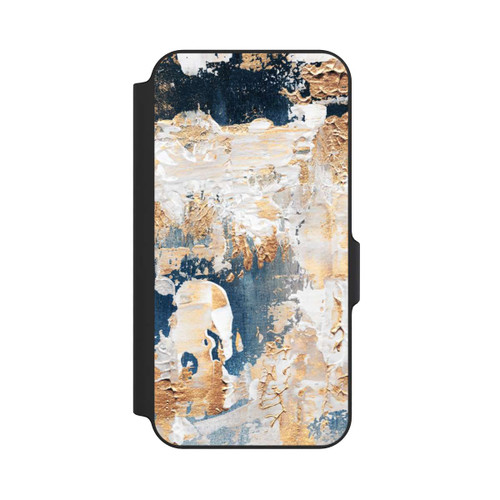Samsung Galaxy S23 FE NIVOflip Abstraction Bleu et Or