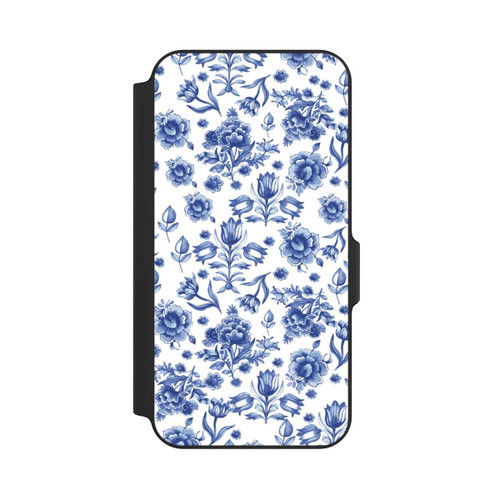 Samsung Galaxy S23 FE NIVOflip Blaues Blumenmuster