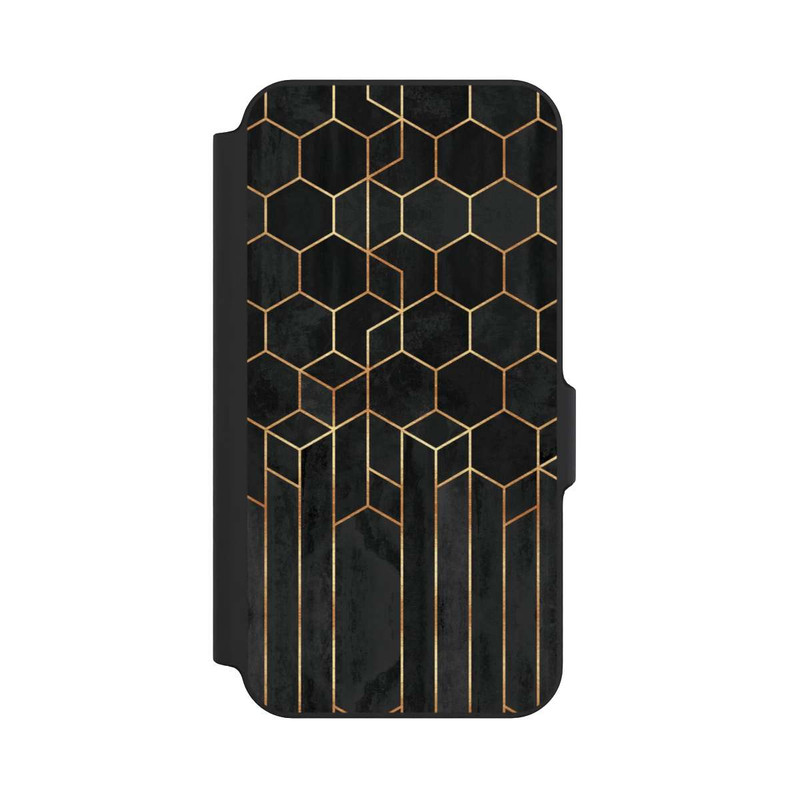 Galaxy S23 FE NIVOflip Hexagones noirs