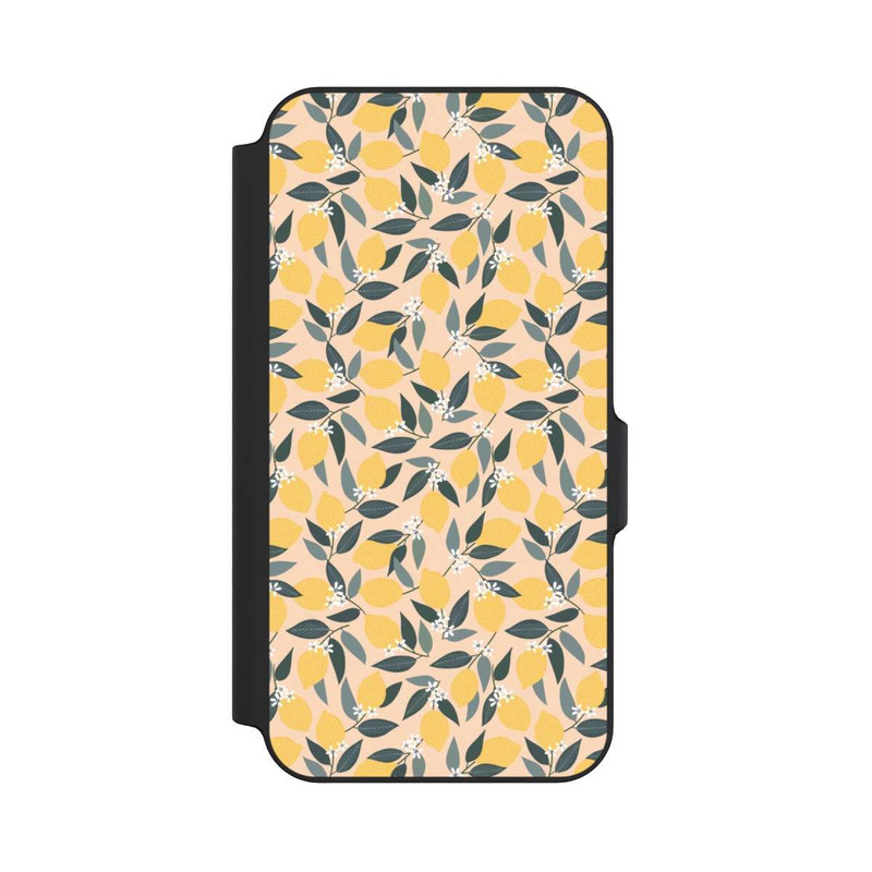 Galaxy S23 FE NIVOflip Rosa Zitronen-Muster