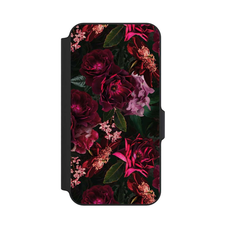 Galaxy S23 FE NIVOflip Fleurs rouge foncé et roses
