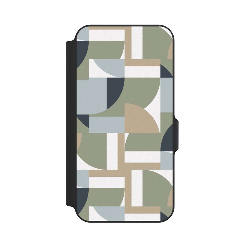 Galaxy S23 FE NIVOflip Futuristische Bauhaus Polygone Beige