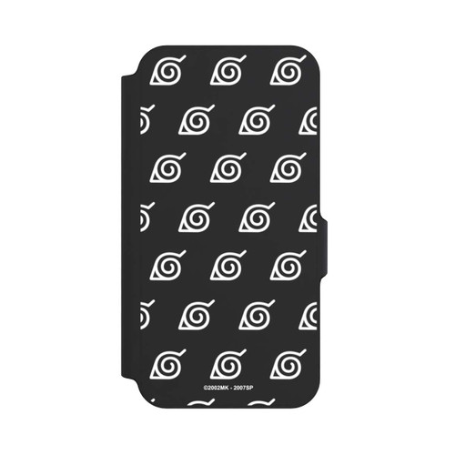 Samsung Galaxy S23 FE NIVOflip Konoha Pattern Blanc sur Fond Transparent