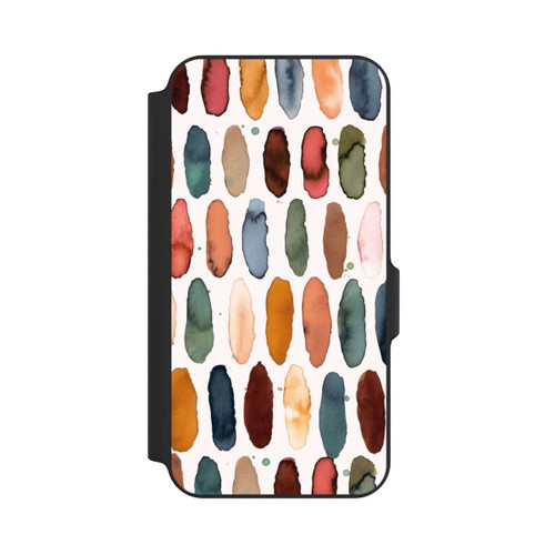 Samsung Galaxy S23 FE NIVOflip Aquarellstriche aus mineralischem Terrakotta