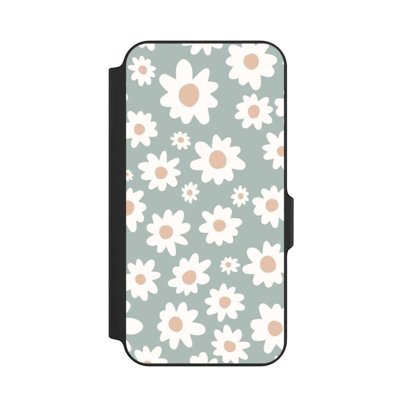Galaxy S23 FE NIVOflip Gänseblümchen Muster grün