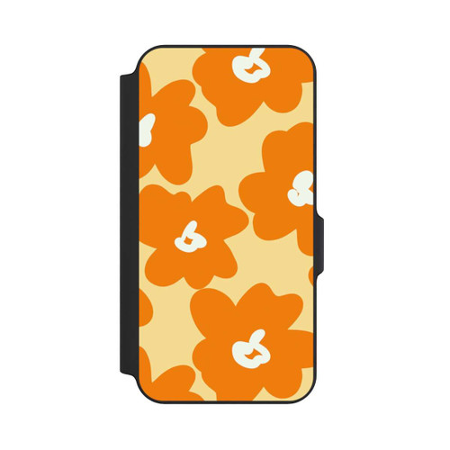 Samsung Galaxy S23 FE NIVOflip Retro floral pattern Päivi yellow orange