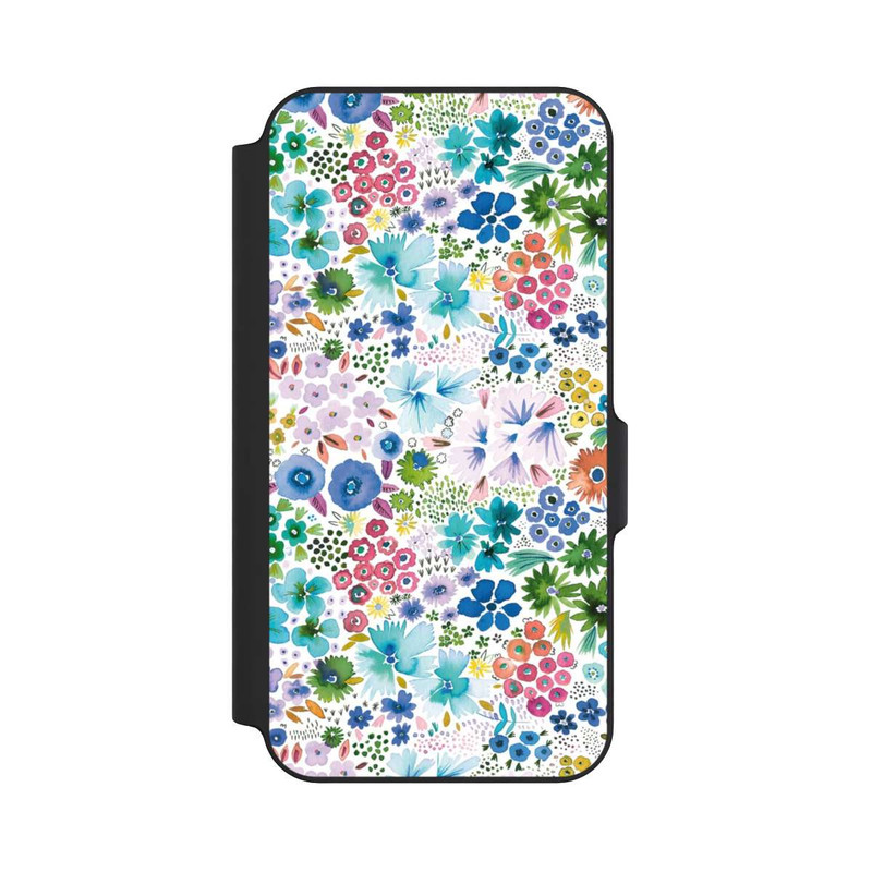 Galaxy S23 FE NIVOflip Kunstvolle kleine Frühlingsblumen blau