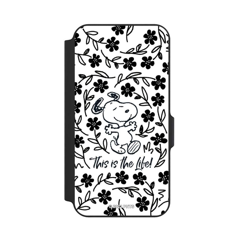 Galaxy S23 FE NIVOflip Snoopy schwarz und weiß This Is The Life