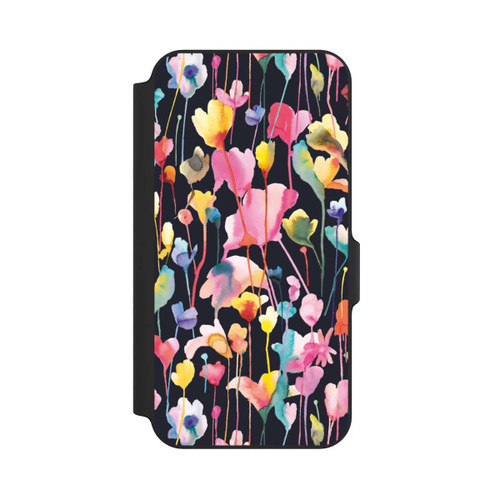 Samsung Galaxy S23 FE NIVOflip Fleurs sauvages Noir