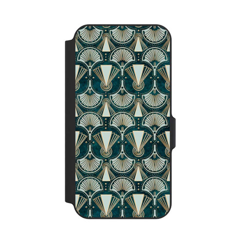 Samsung Galaxy S23 FE NIVOflip Art Deco Green Pattern