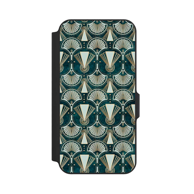 Galaxy S23 FE NIVOflip Art Deco Green Pattern