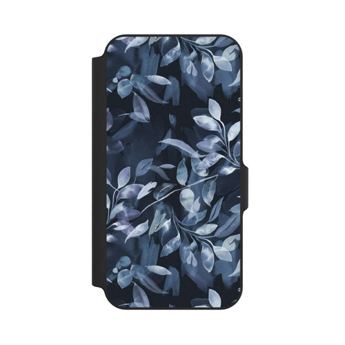 Samsung Galaxy S23 FE NIVOflip Aquarelle Feuilles Mystiques Marine