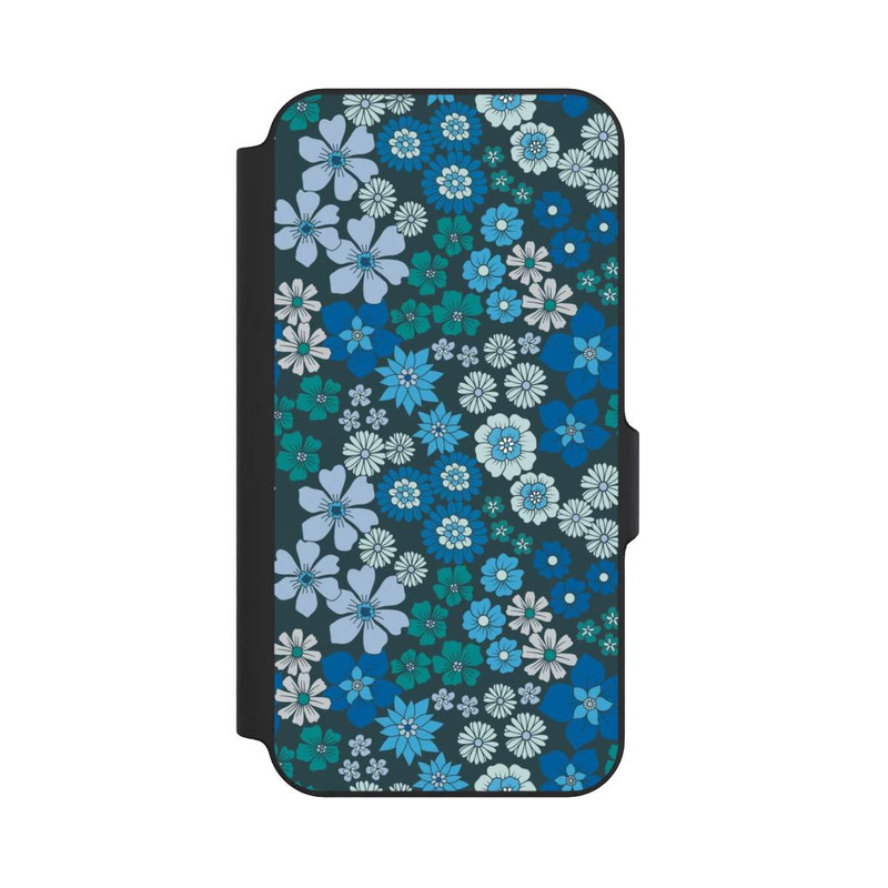 Galaxy S23 FE NIVOflip Blue Flowers DeinDesign