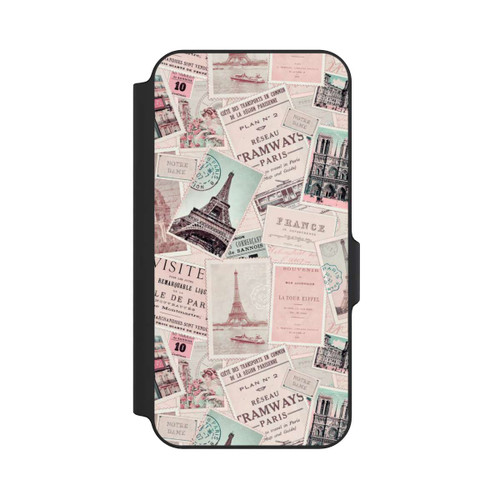 Samsung Galaxy S23 FE NIVOflip Vintage Paris Postcards Pattern