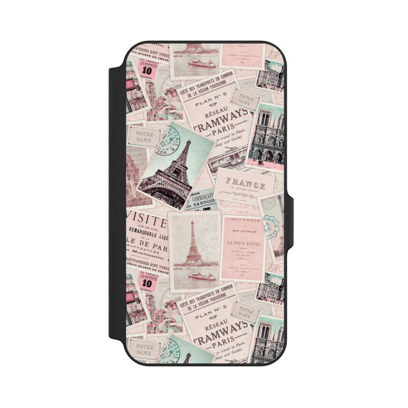 Galaxy S23 FE NIVOflip Vintage Paris Postcards Pattern