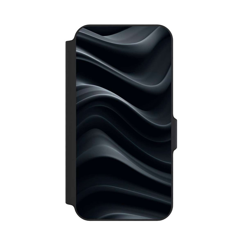 Galaxy S23 FE NIVOflip Black Waves Texture